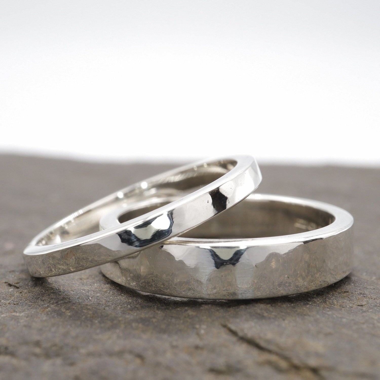 Water Ripple Wedding Rings