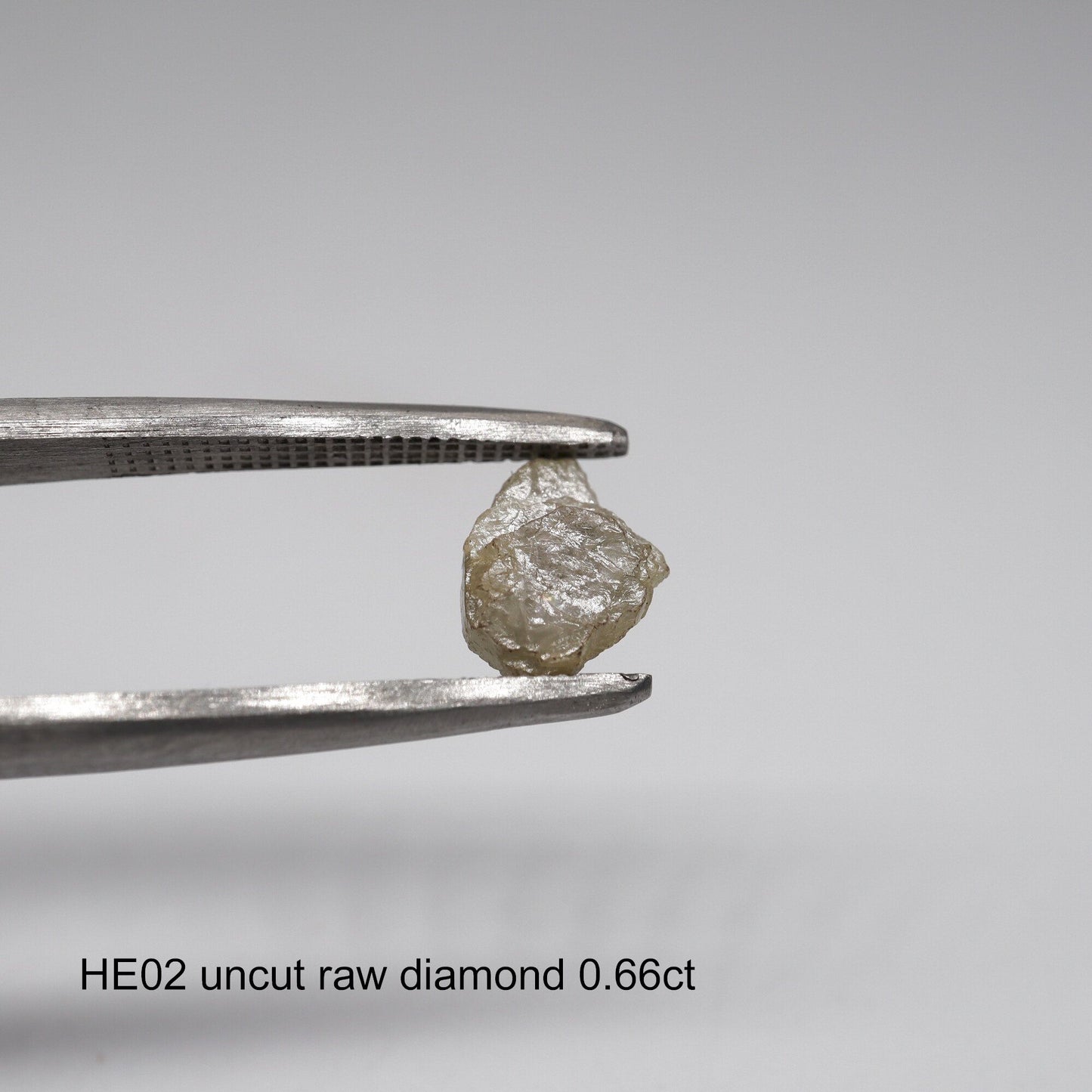 Uncut raw diamond solitaire ring, 0.66ct. (HE02)