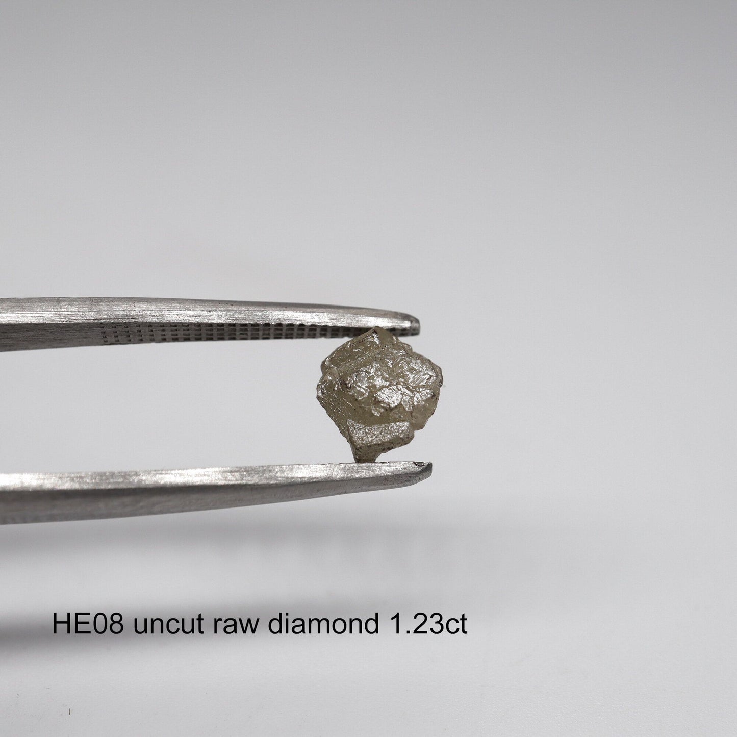 Uncut raw diamond solitaire ring, 1.23ct. (HE08)