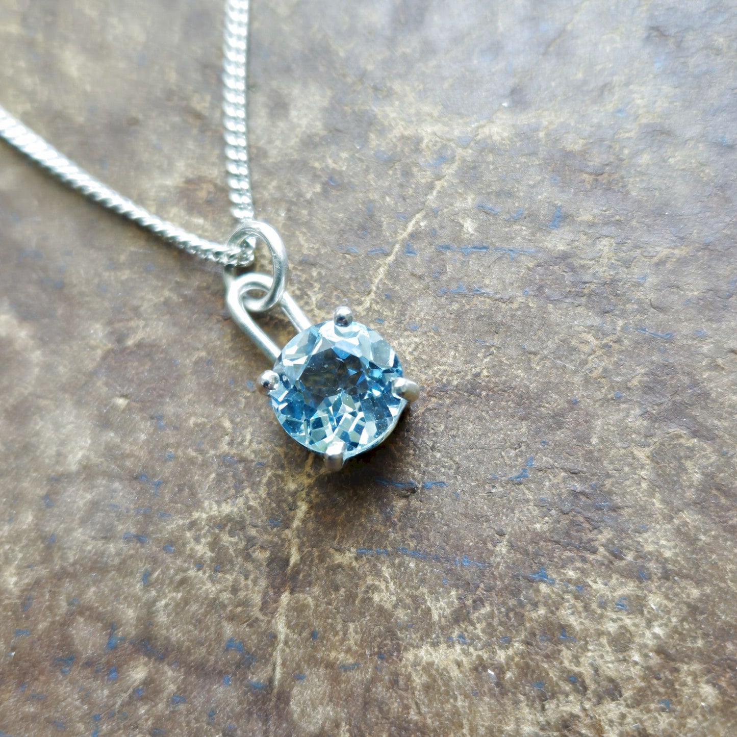 Sky blue large Topaz pendant design