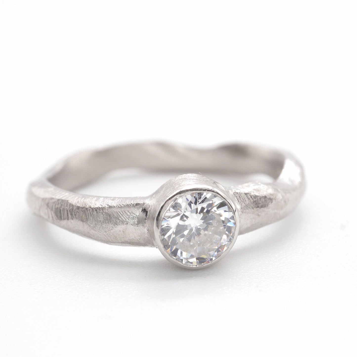 Beach Sand half carat diamond 18ct white gold design ring.