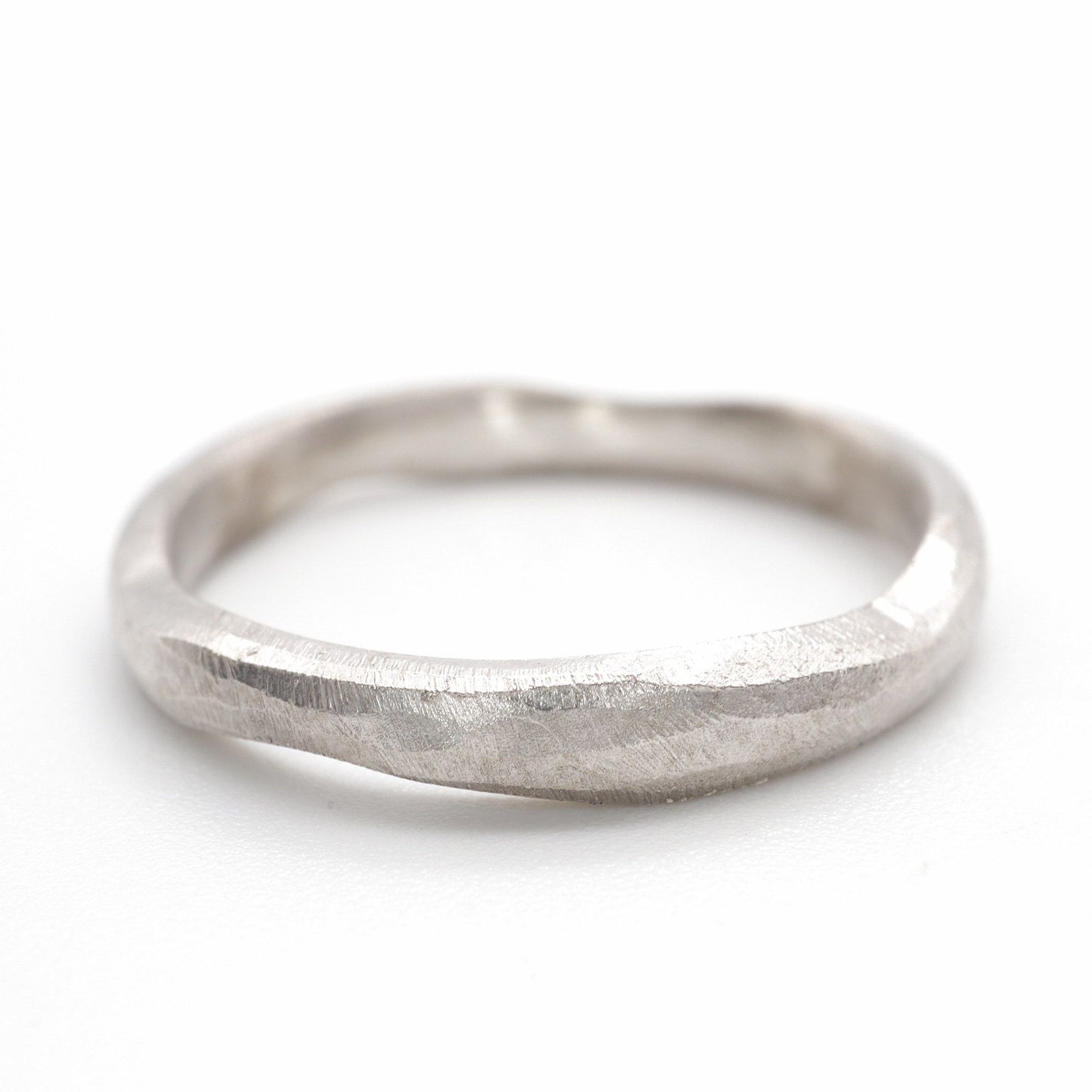 Silver Beach Sand designer unique wedding ring sets