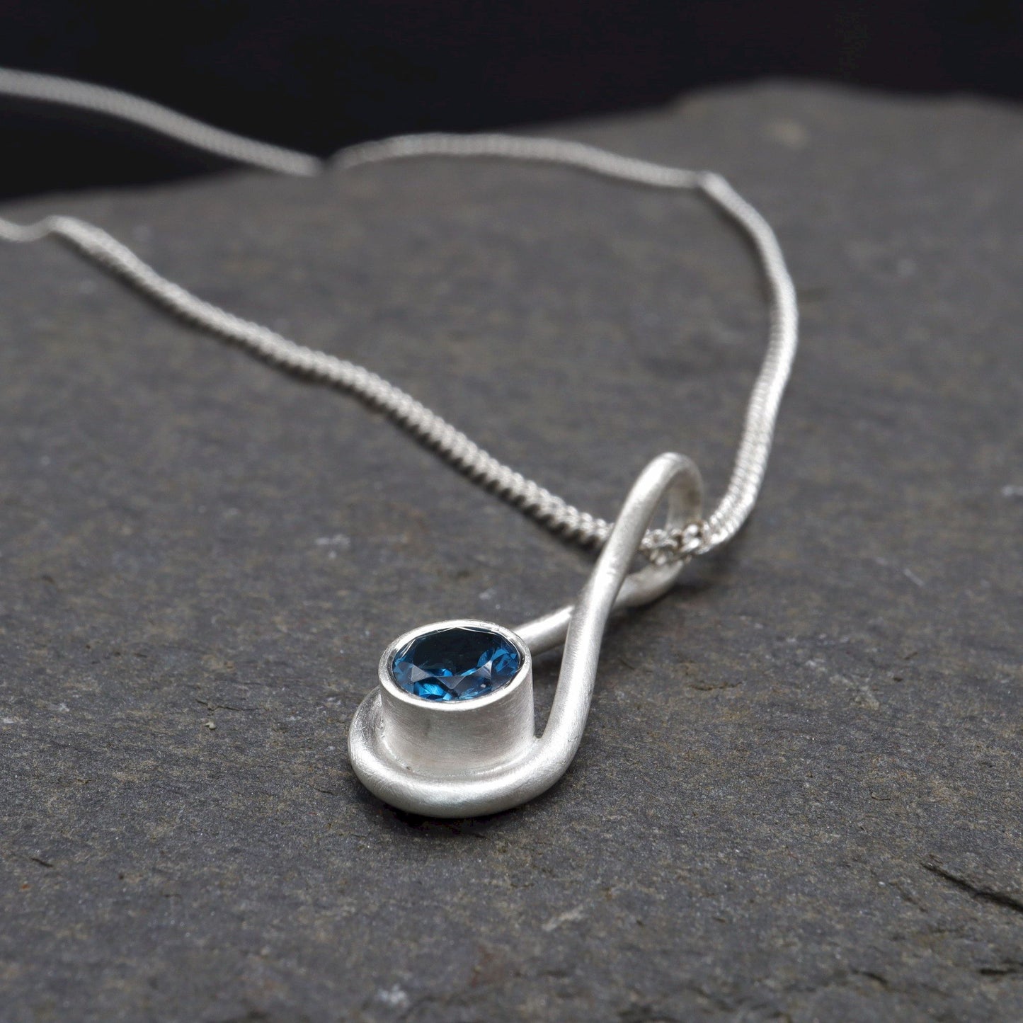 Buttermere blue Topaz pendant design