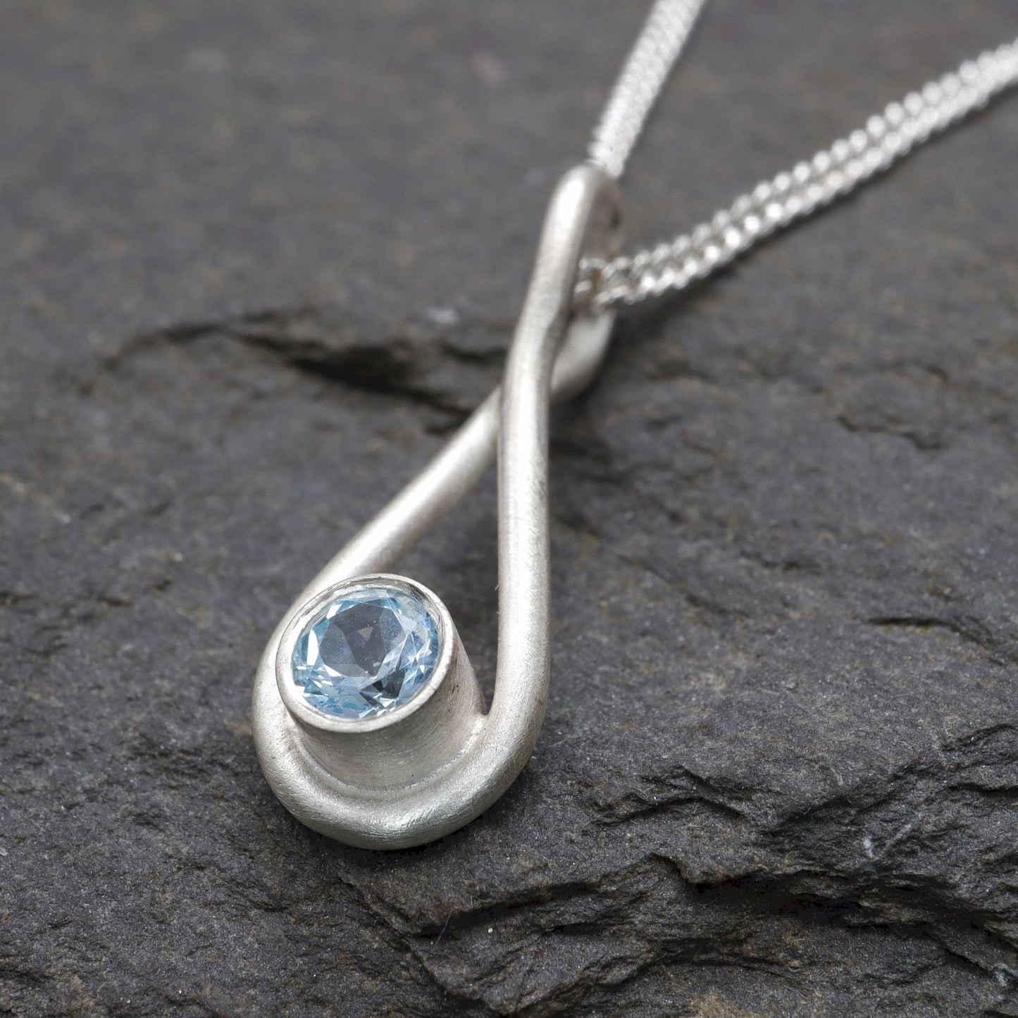 Buttermere Sky blue Topaz pendant design