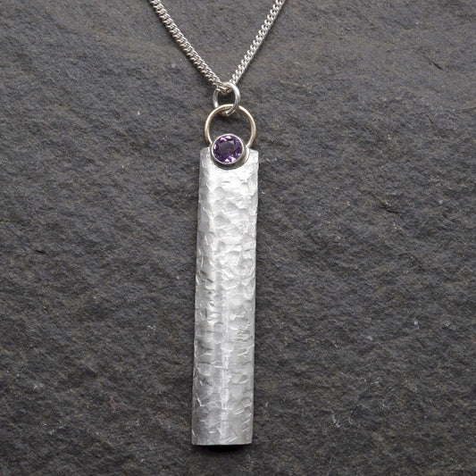 Fells and Crags Amethyst gold, silver pendant design