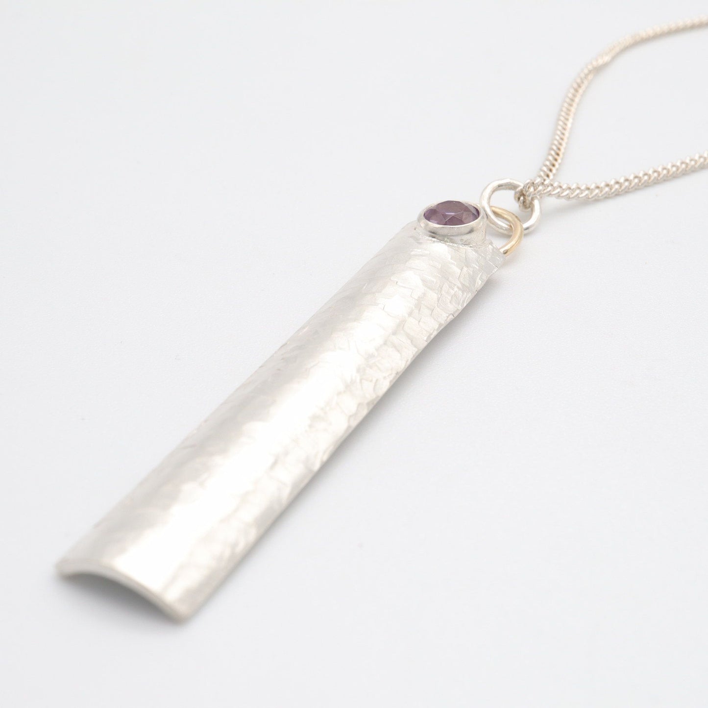 Fells and Crags Amethyst gold, silver pendant design