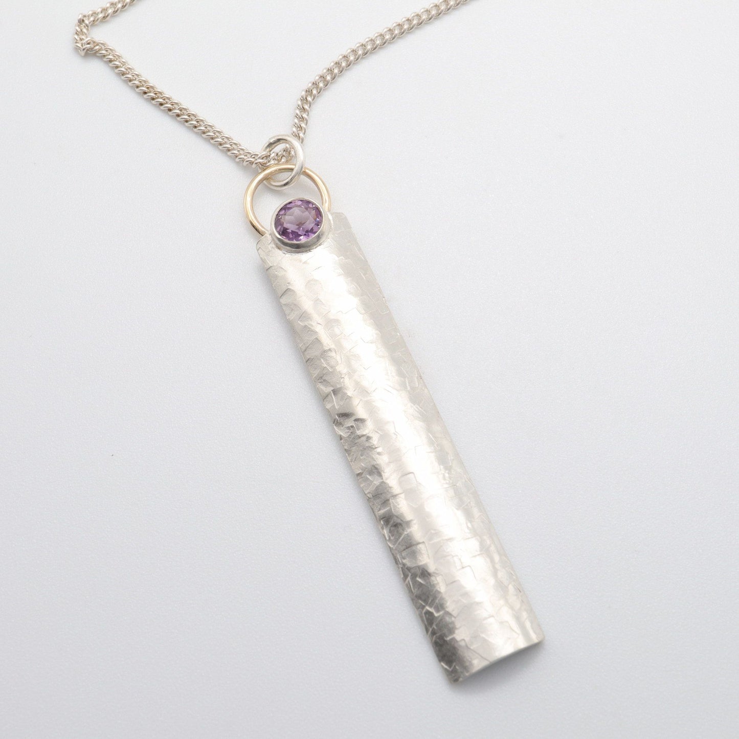 Fells and Crags Amethyst gold, silver pendant design