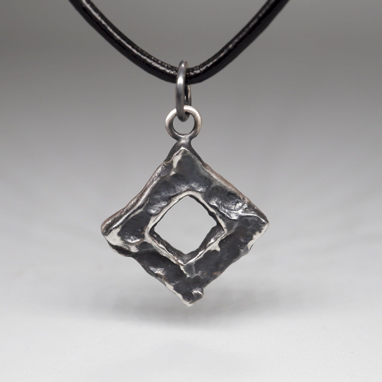 Silver mens pendant - The Entrance, Lakeland Rock design, original mens jewellery