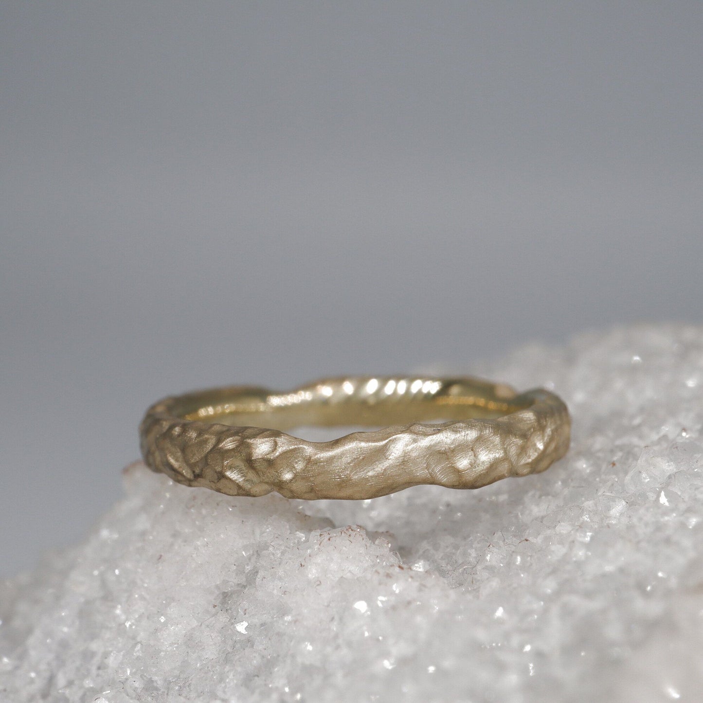 Yellow gold narrow wedding ring - Lakeside Design