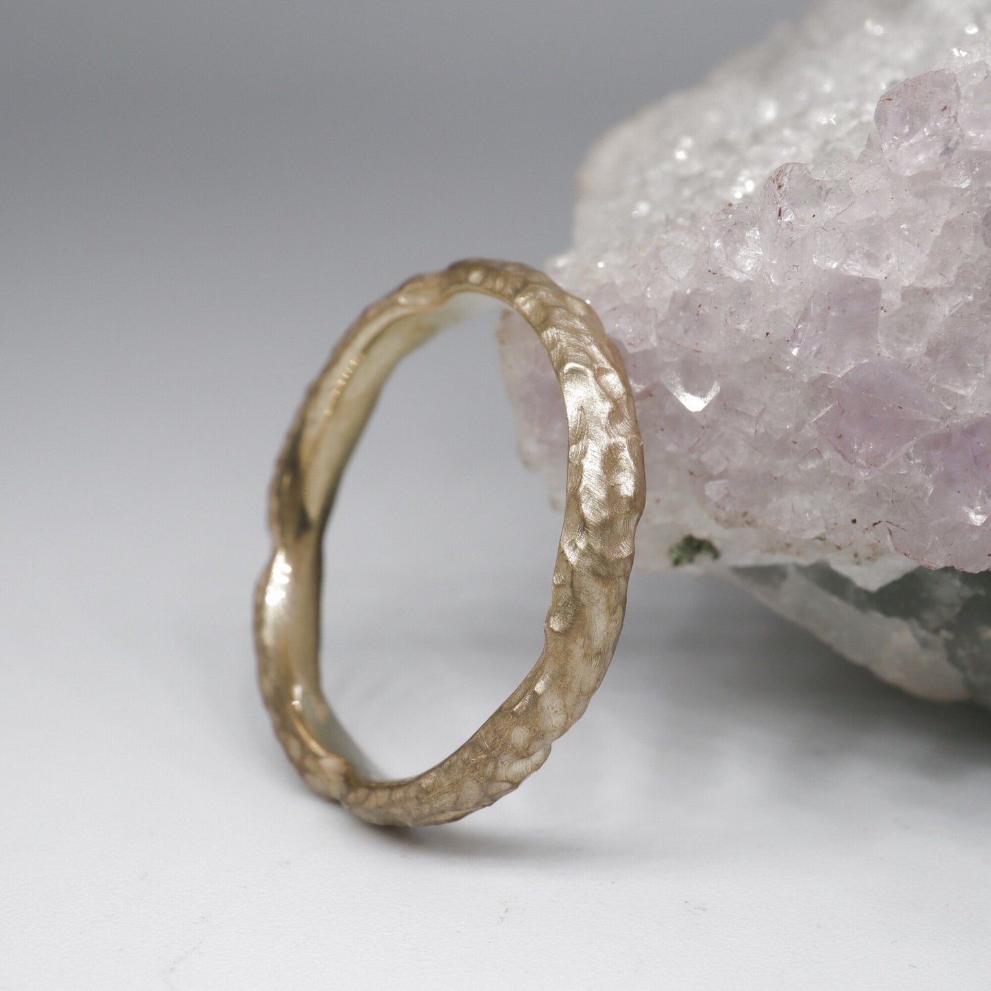 Yellow gold narrow wedding ring - Lakeside Design