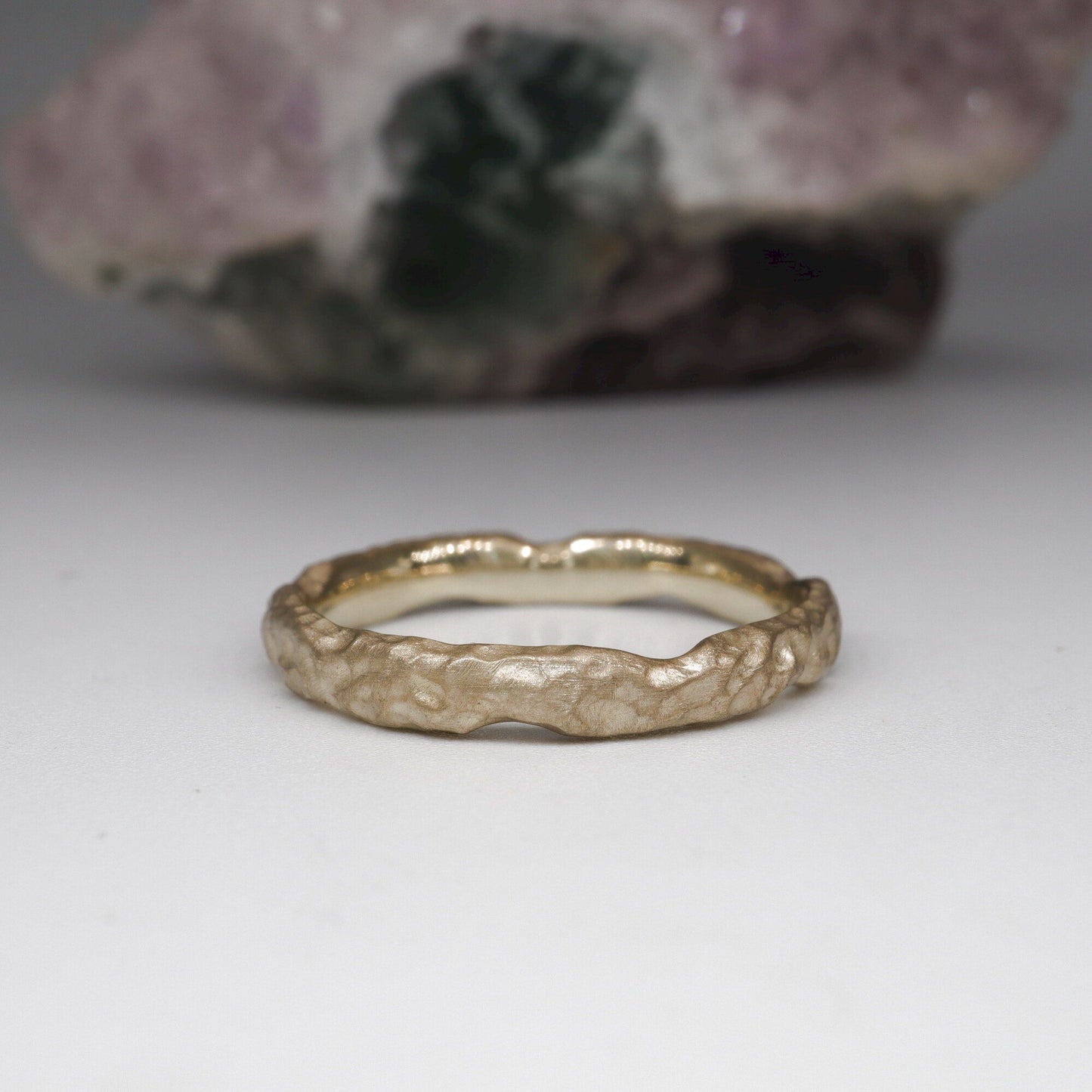 Yellow gold narrow wedding ring - Lakeside Design