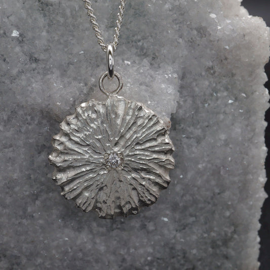 Diamond silver pendant, Shifting Sands design