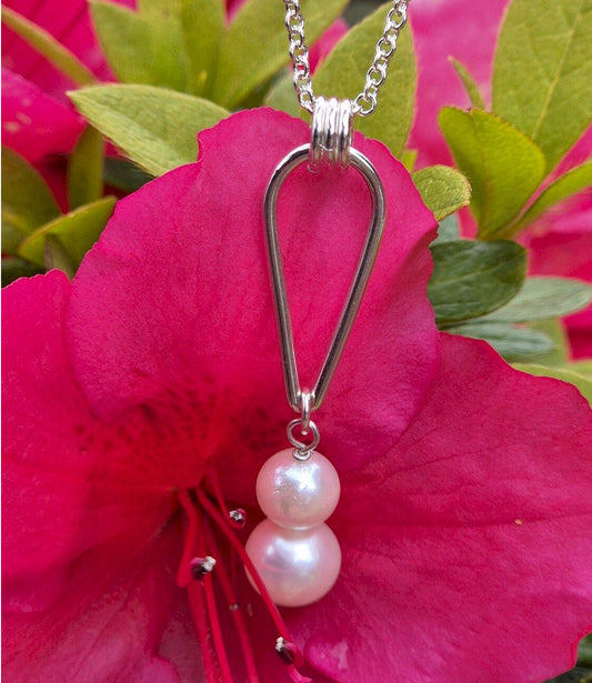 Small Water Tarn two pearl pendant.