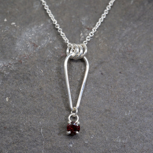 Small Water Tarn Garnet pendant.
