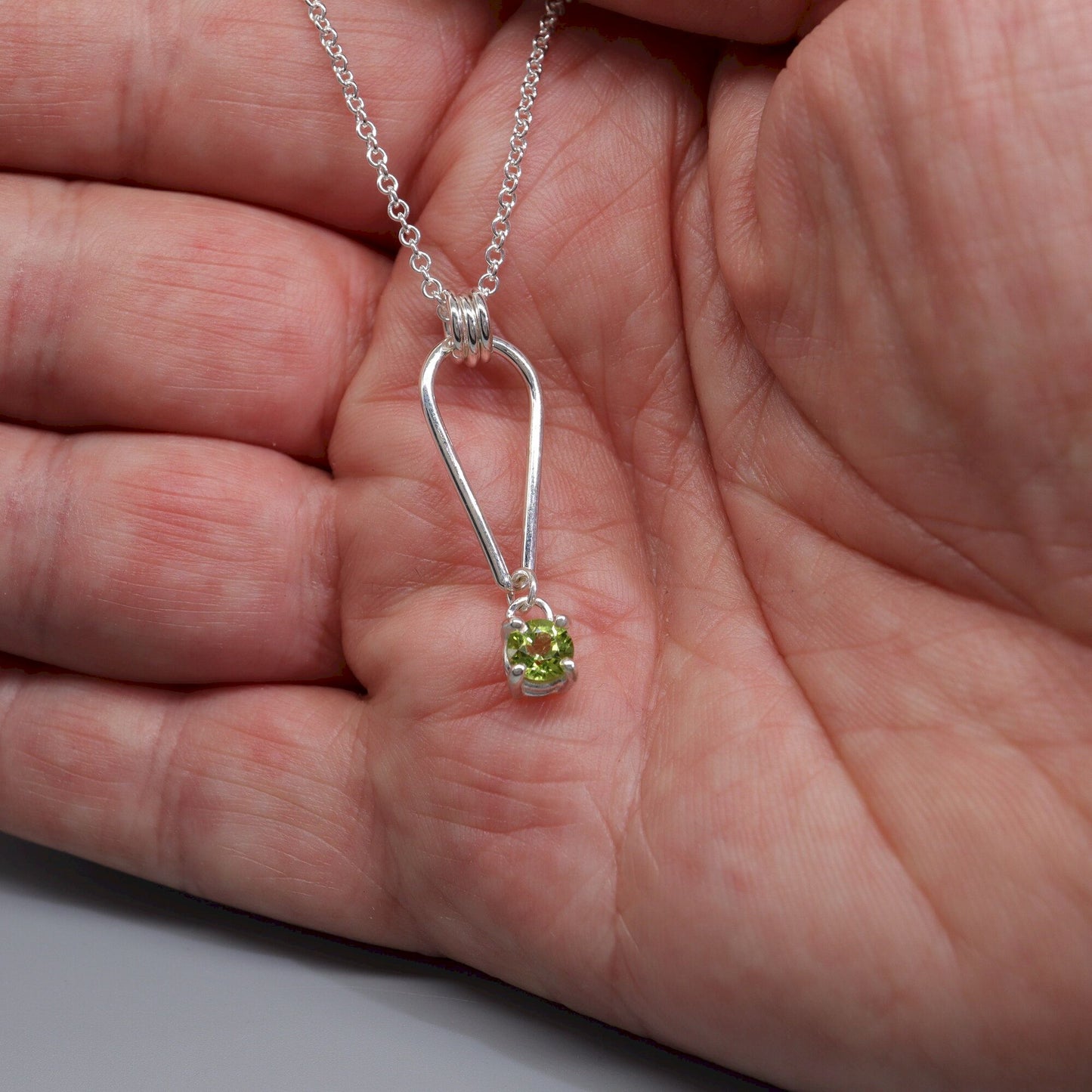 Small Water Tarn Peridot pendant.