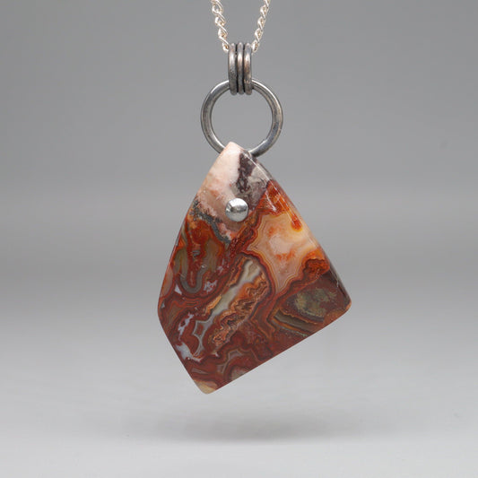 Red Lace Agate pendant