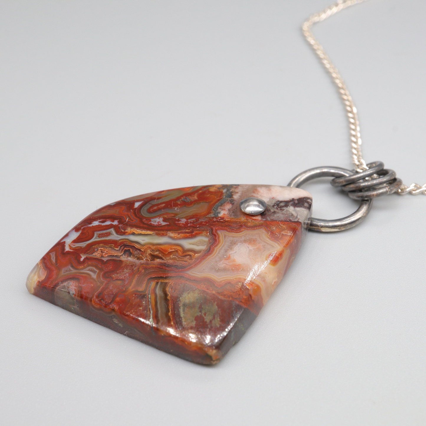Red Lace Agate pendant