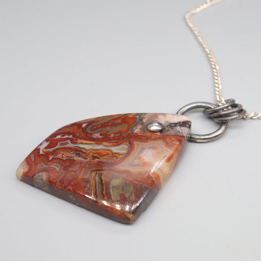 Red Lace Agate pendant