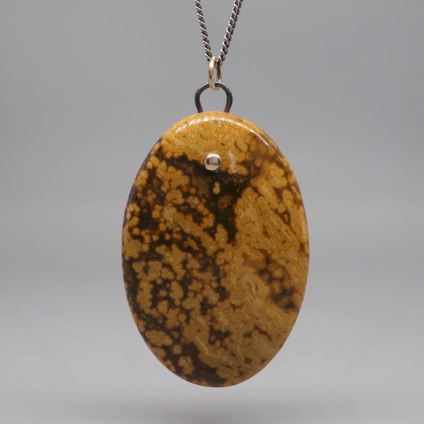 Large Ocean Jasper oval pendant