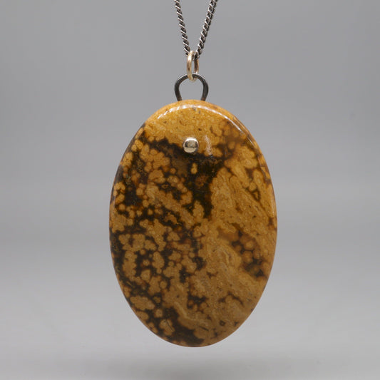 Large Ocean Jasper oval pendant