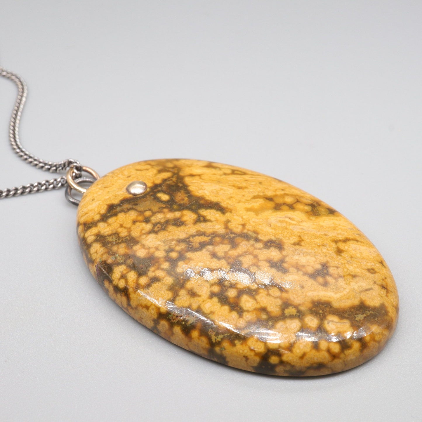 Large Ocean Jasper oval pendant