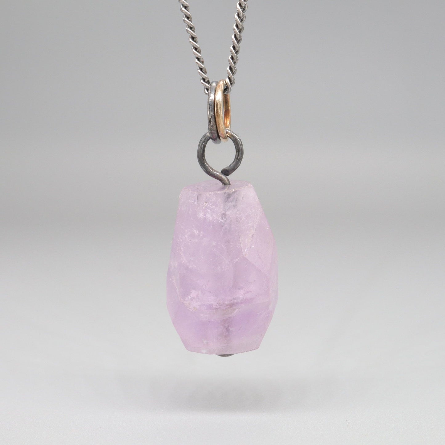 Amethyst drop designer lavender pendant