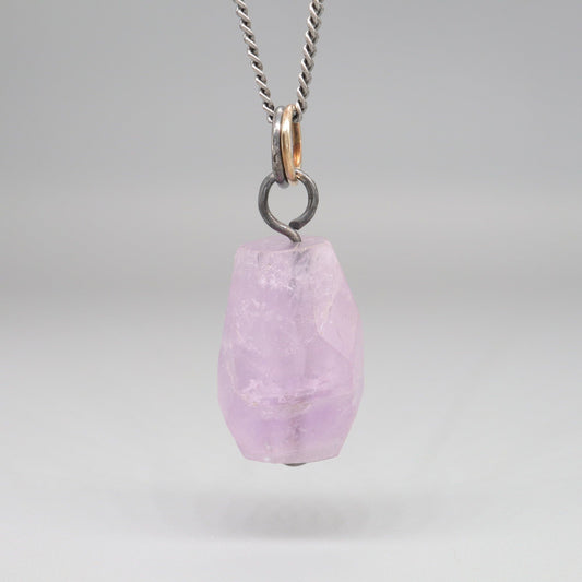 Amethyst drop designer lavender pendant