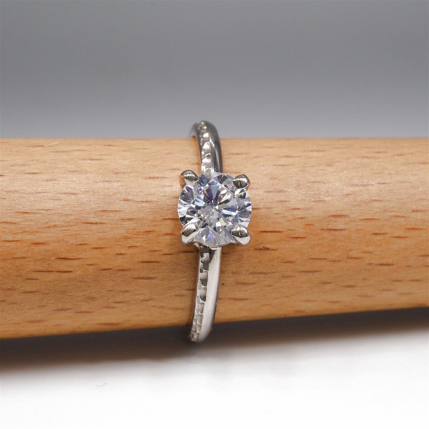 Solitaire engagement ring, Ullswater large round moissanite design