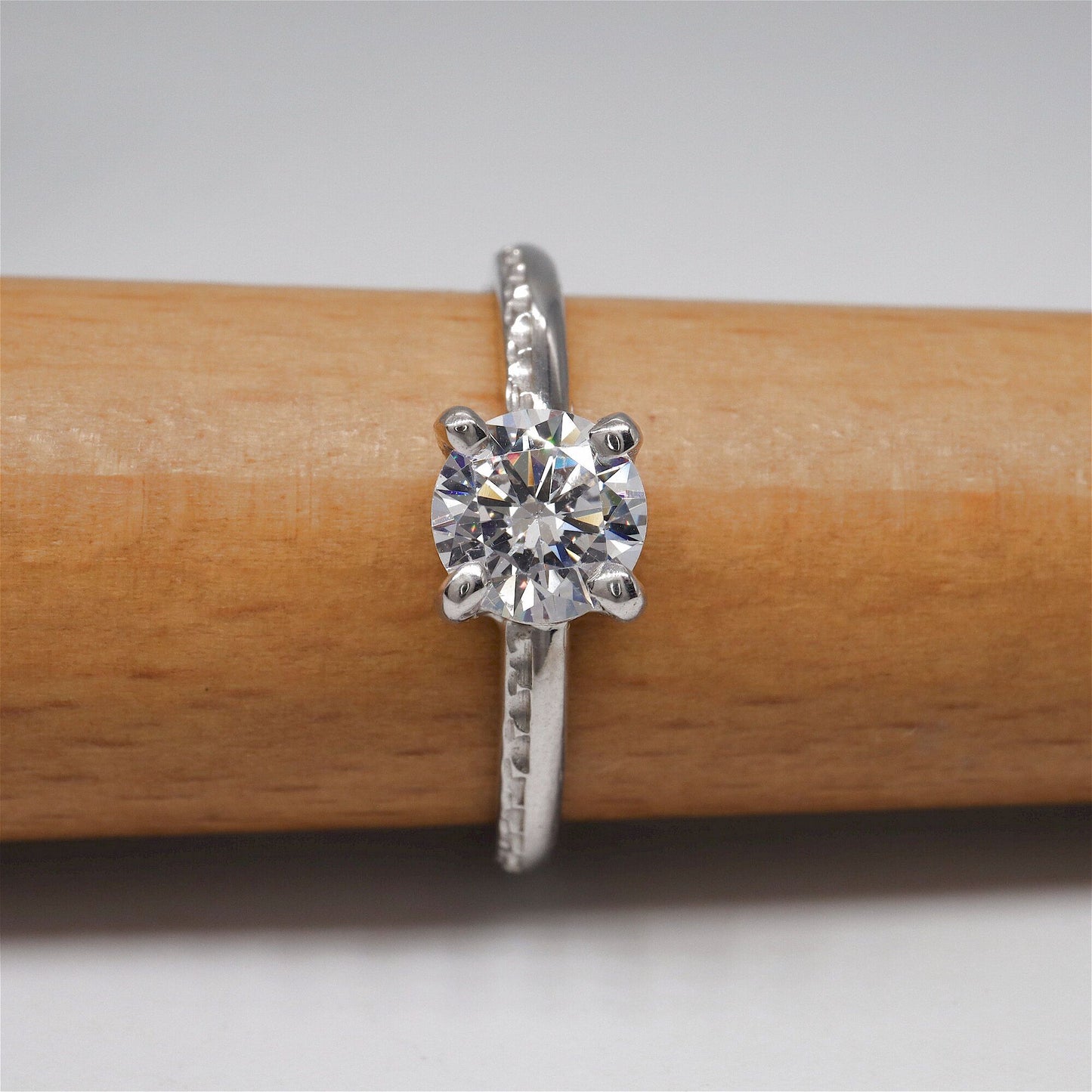 Solitaire engagement ring, Ullswater large round moissanite design