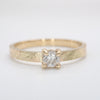 Diamond solitaire gold ring, Windermere design