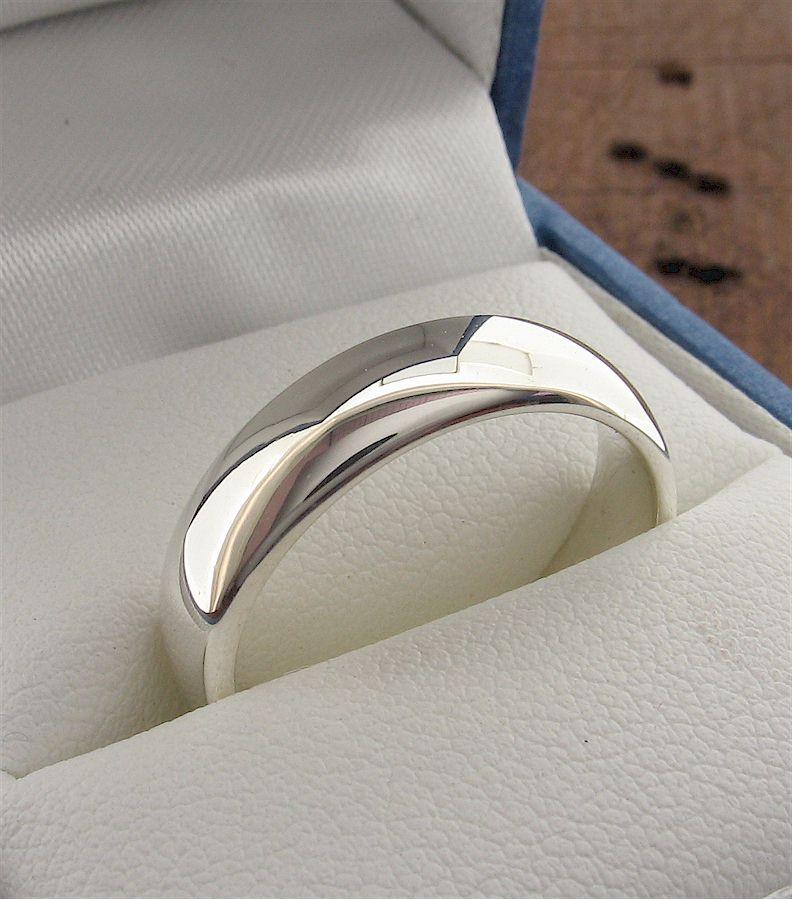 Silver court broad wedding ring. - Cumbrian Designs