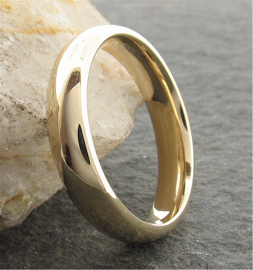 Gold court thin wedding ring. - Cumbrian Designs