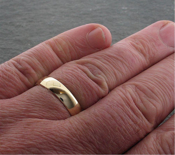 Gold court broad wedding ring. Classic Wedding Rings Richard Harris Jewellery 
