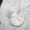 Silver and diamond round necklace - Beach Flower range