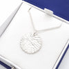 Silver and diamond round necklace - Beach Flower range