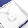 Silver and diamond set necklace - Beach Flower range