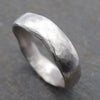 Wedding ring, broad silver Beach Sand design