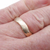 Wedding ring, broad yellow gold Beach Sand design
