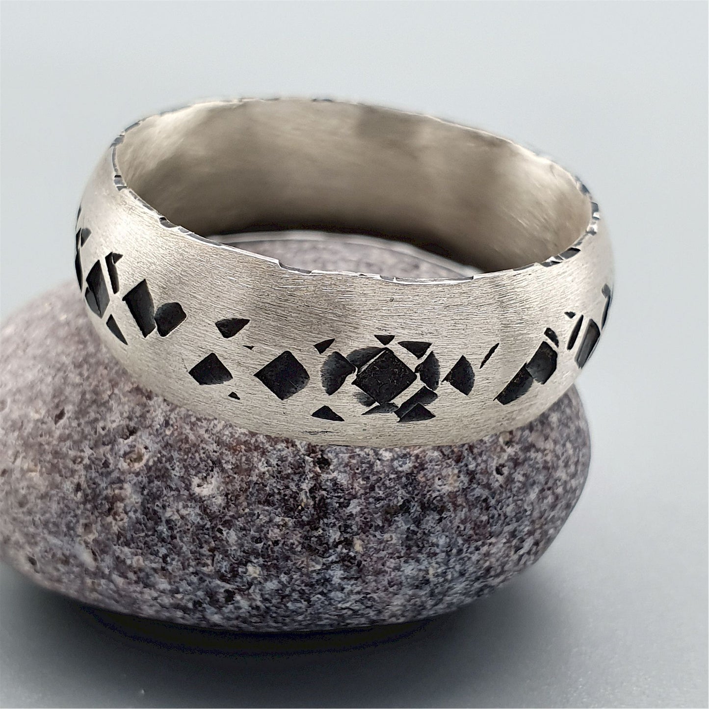 Rustic wedding ring, Fell Path design - Cumbrian Designs