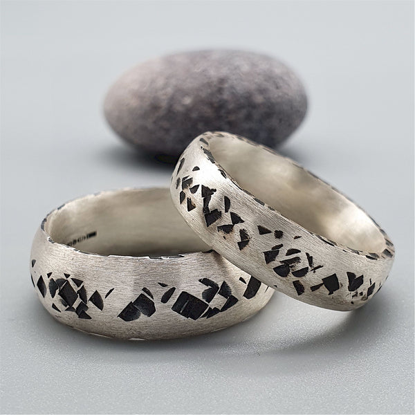 Rustic wedding ring, Fell Path design Designer Wedding Rings CumbrianDesigns 