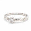 Solitaire diamond 18ct white gold Fire design ring, 0.15ct