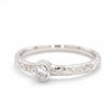 Diamond silver Fire design solitaire ring, 0.15ct
