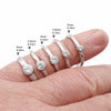 Solitaire diamond 18ct white gold Fire design ring, 0.15ct