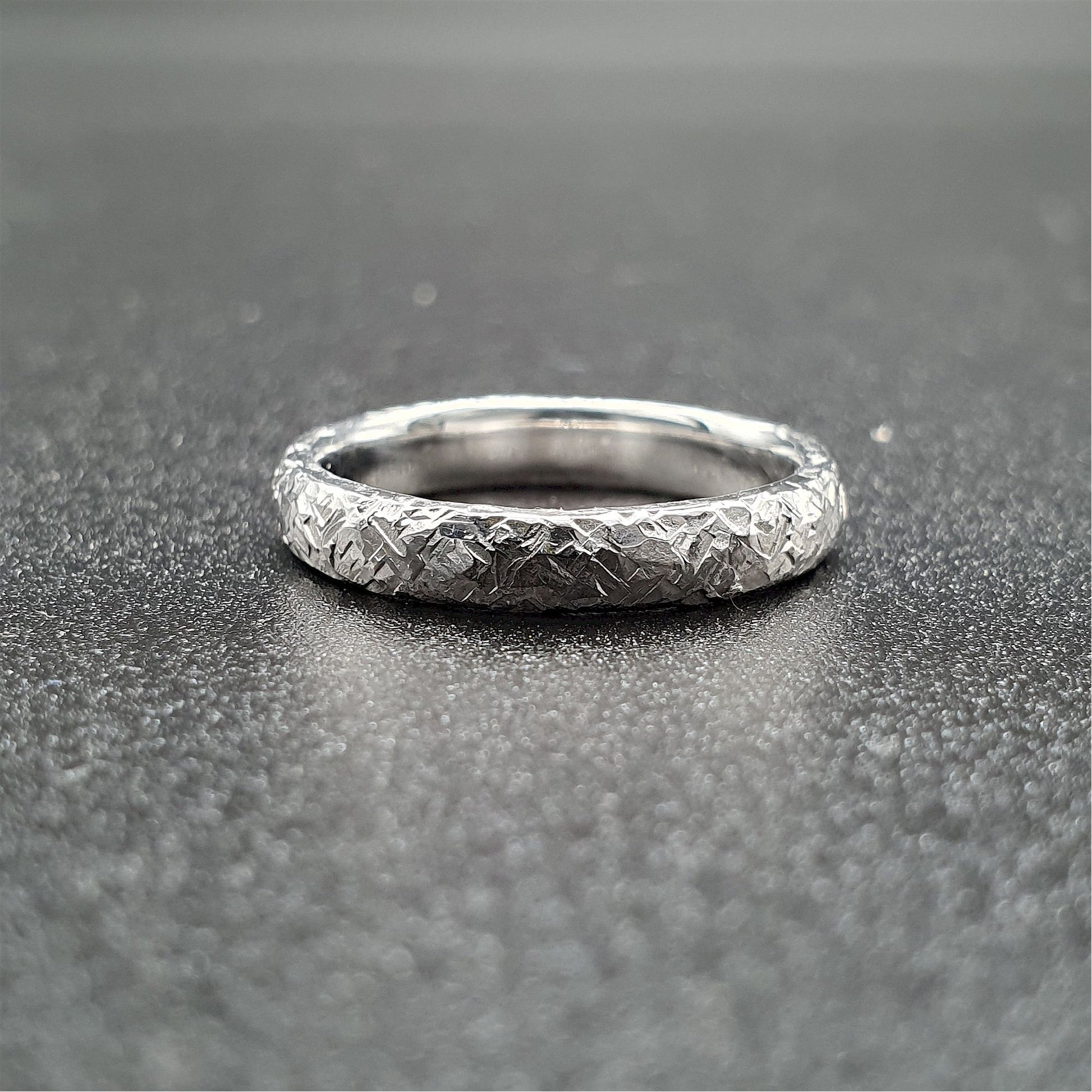 Wedding ring, thin white gold Fire hammered design Designer Wedding Rings Wedding Ring 