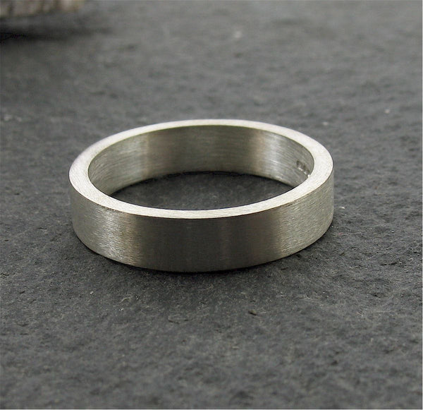White gold flat thin wedding ring. Classic Wedding Rings Richard Harris Jewellery 