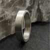 White gold flat thin wedding ring. - Cumbrian Designs