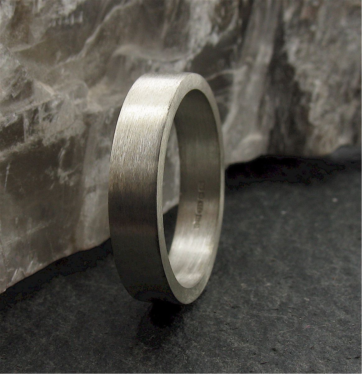 Platinum flat thin wedding ring Classic Wedding Rings Richard Harris Jewellery 