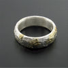 Silver Morning View court wedding ring with rustic hammered surface. Original design 5mm handmade band - Cumbrian Designs