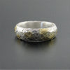 Silver Morning View court wedding ring with rustic hammered surface. Original design 5mm handmade band - Cumbrian Designs