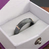 Mens black silver & rose gold wedding ring Lakeland Mine design. - Cumbrian Designs